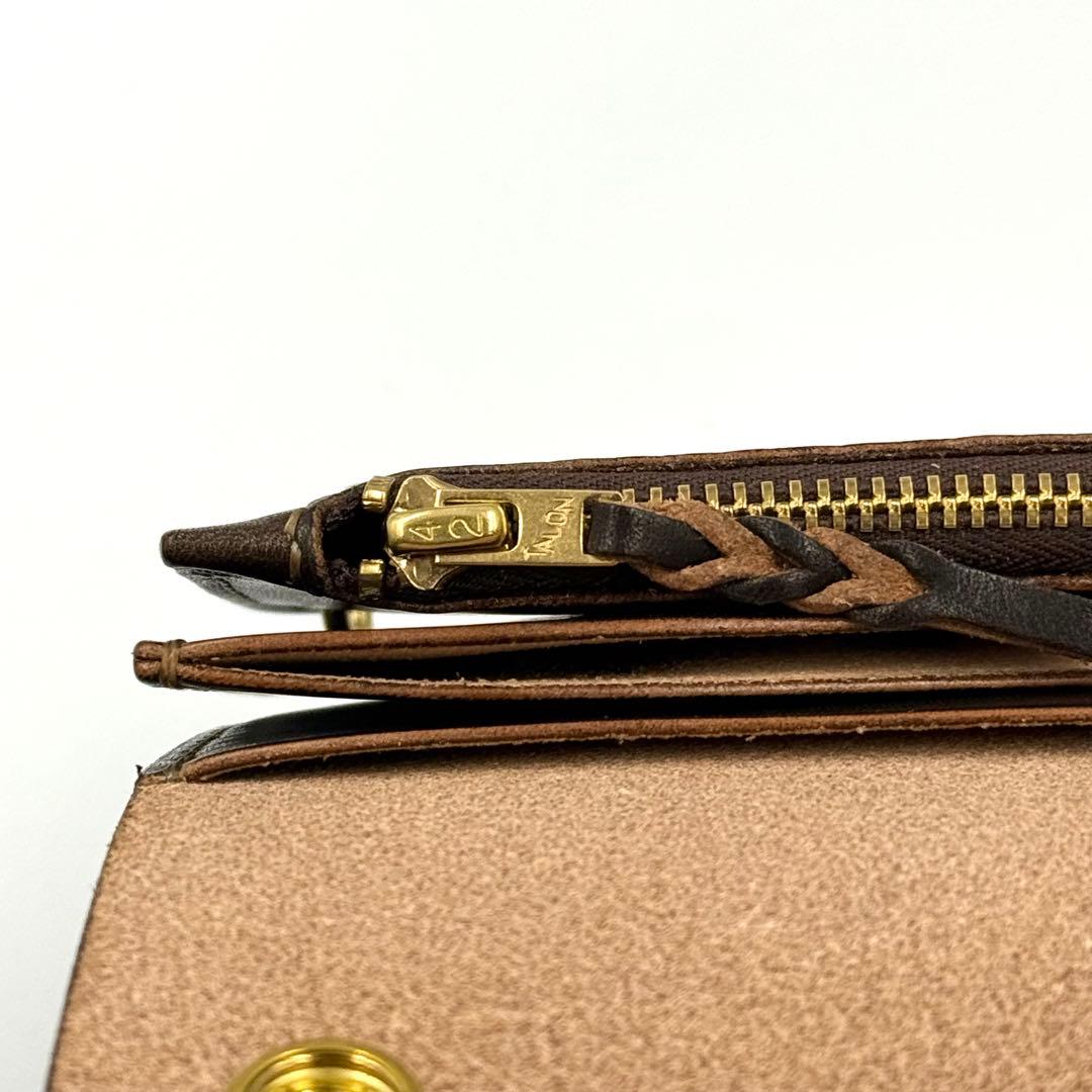 トラッカーウォレット(エイジングブラック)ヴィンテージタイプ　タロンジッパー