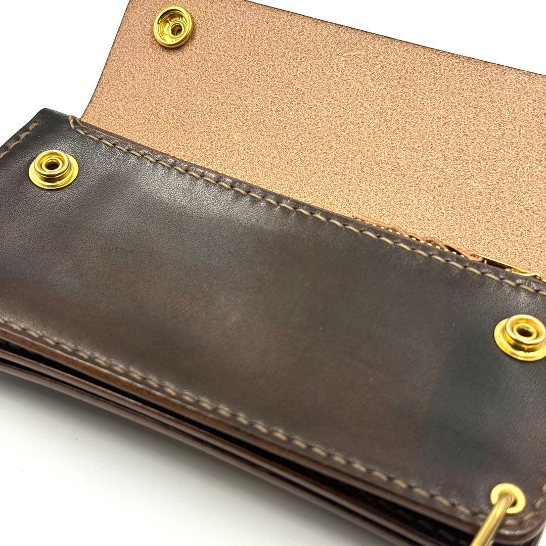 トラッカーウォレット(エイジングブラック)ヴィンテージタイプ　タロンジッパー