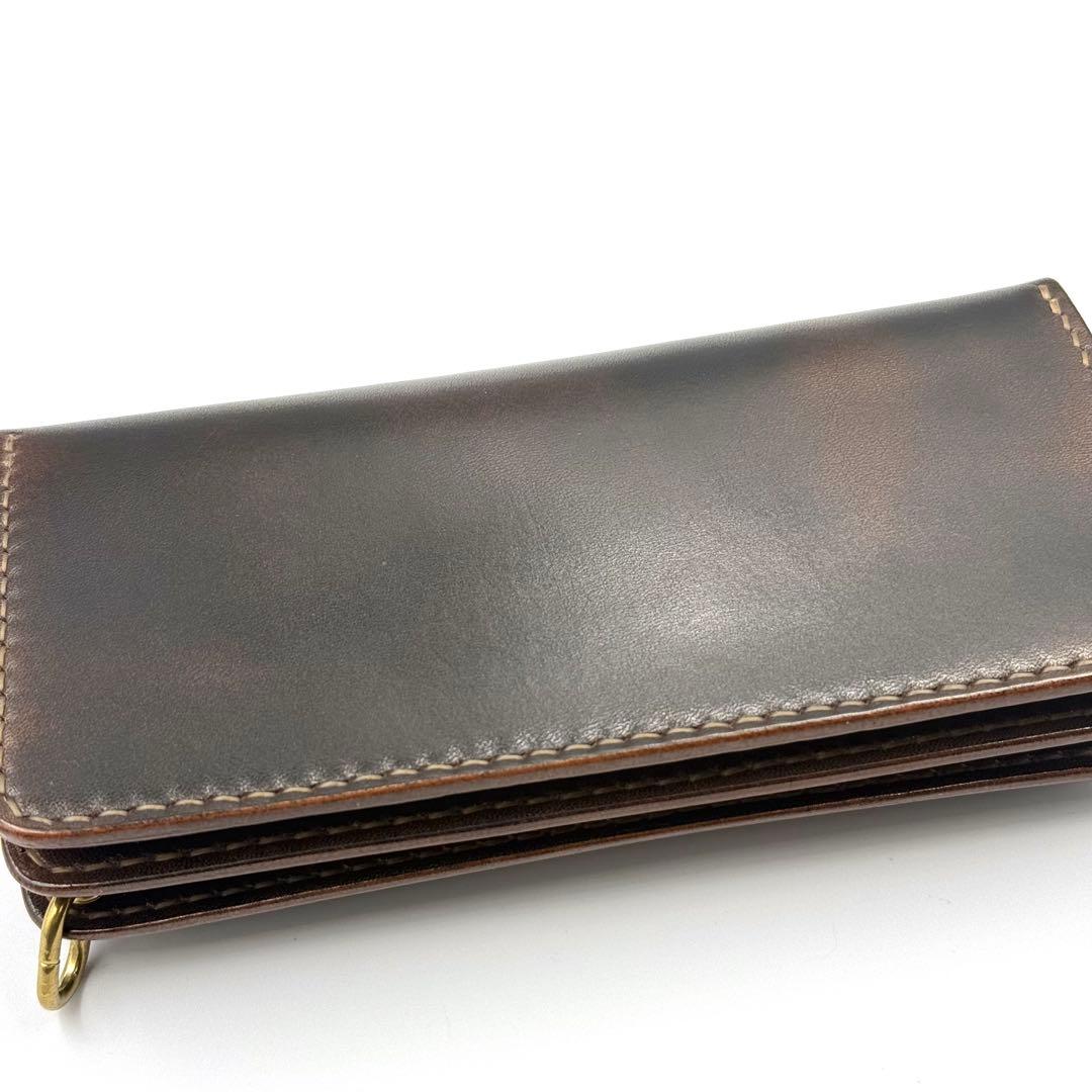 トラッカーウォレット(エイジングブラック)ヴィンテージタイプ　タロンジッパー