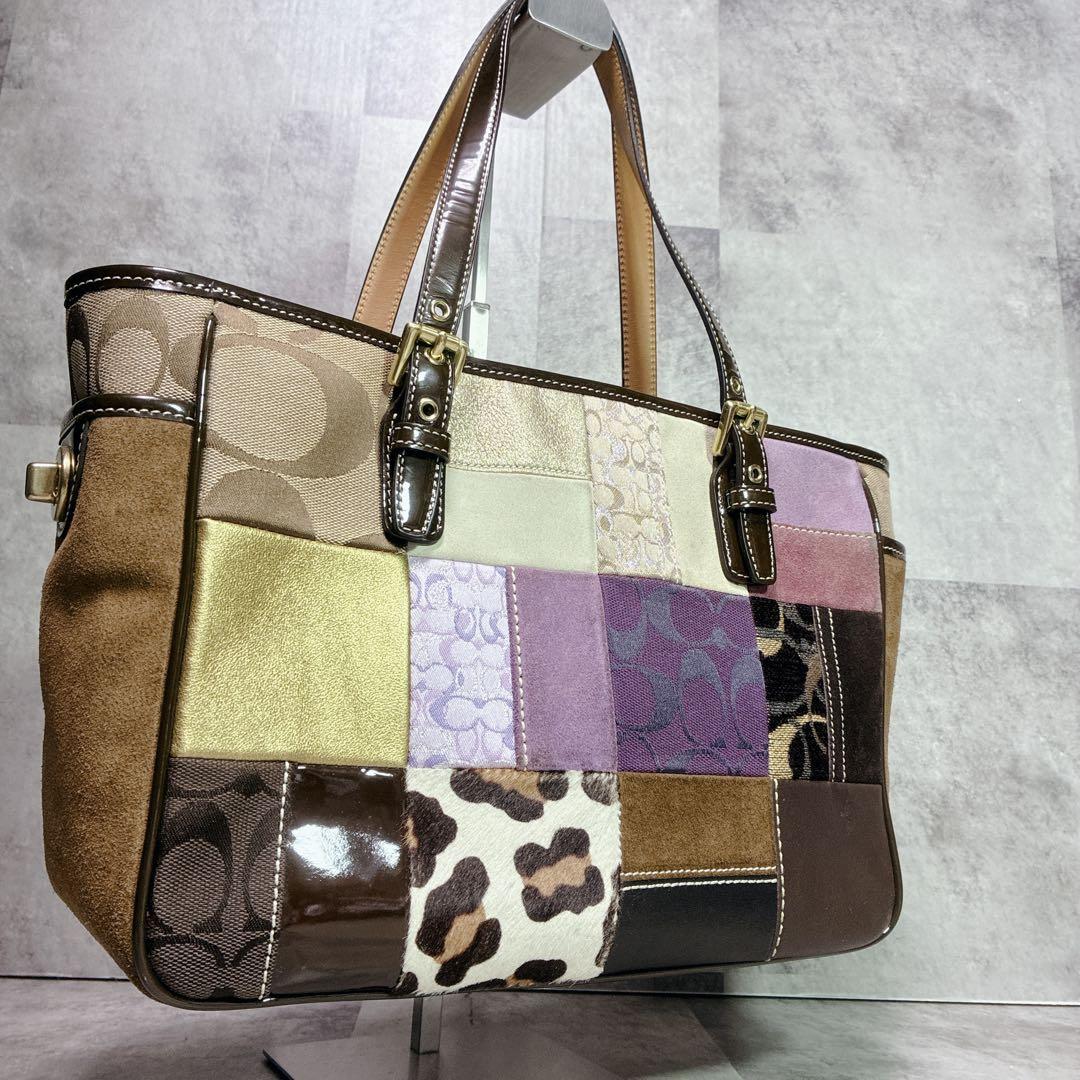 バッグ OLD COACH PATCHWORK BAG SHIGNATURE