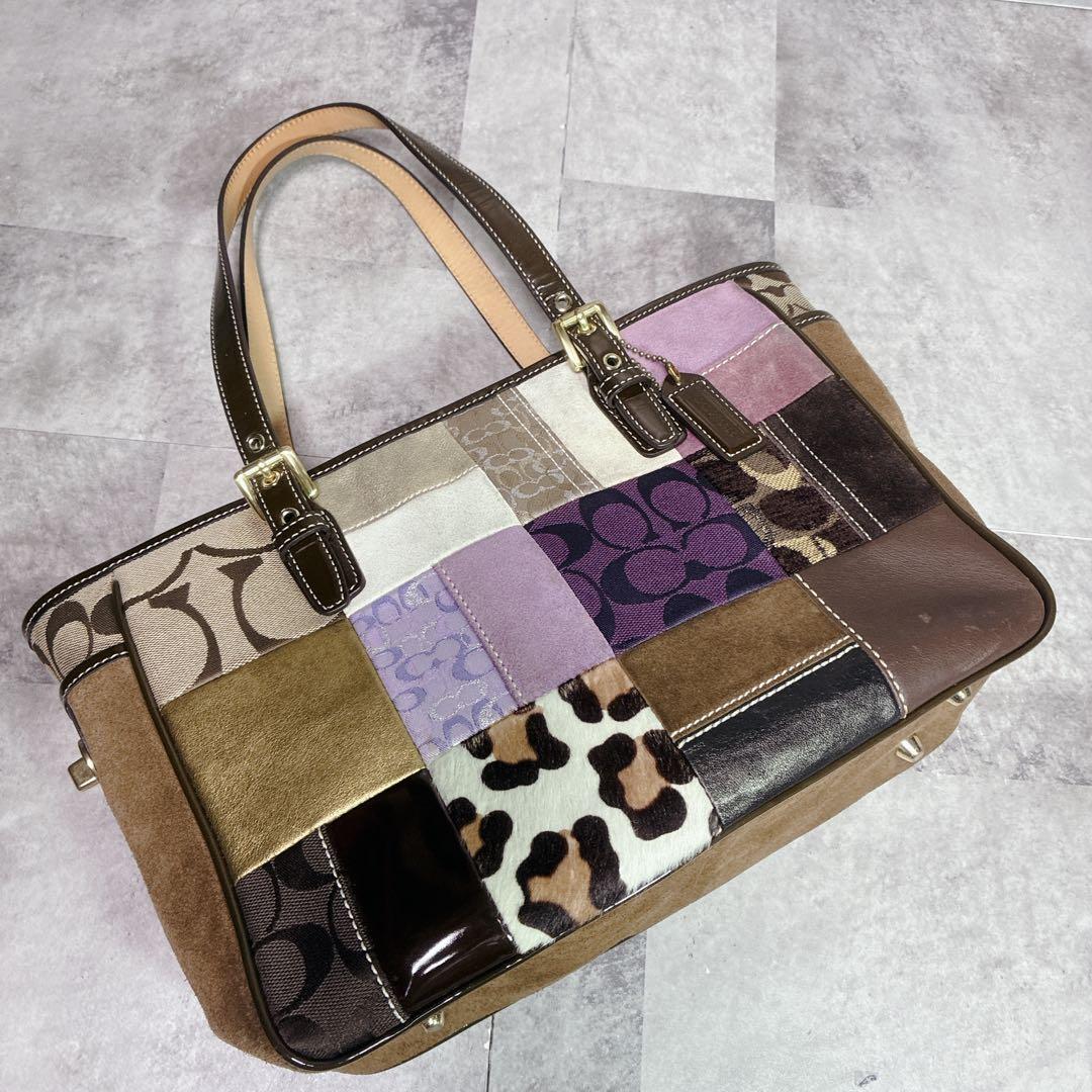 バッグ OLD COACH PATCHWORK BAG SHIGNATURE