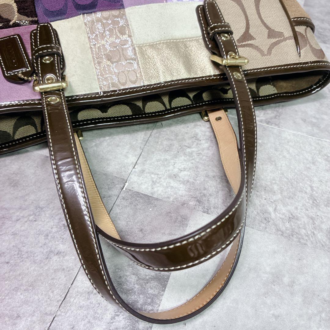 バッグ OLD COACH PATCHWORK BAG SHIGNATURE