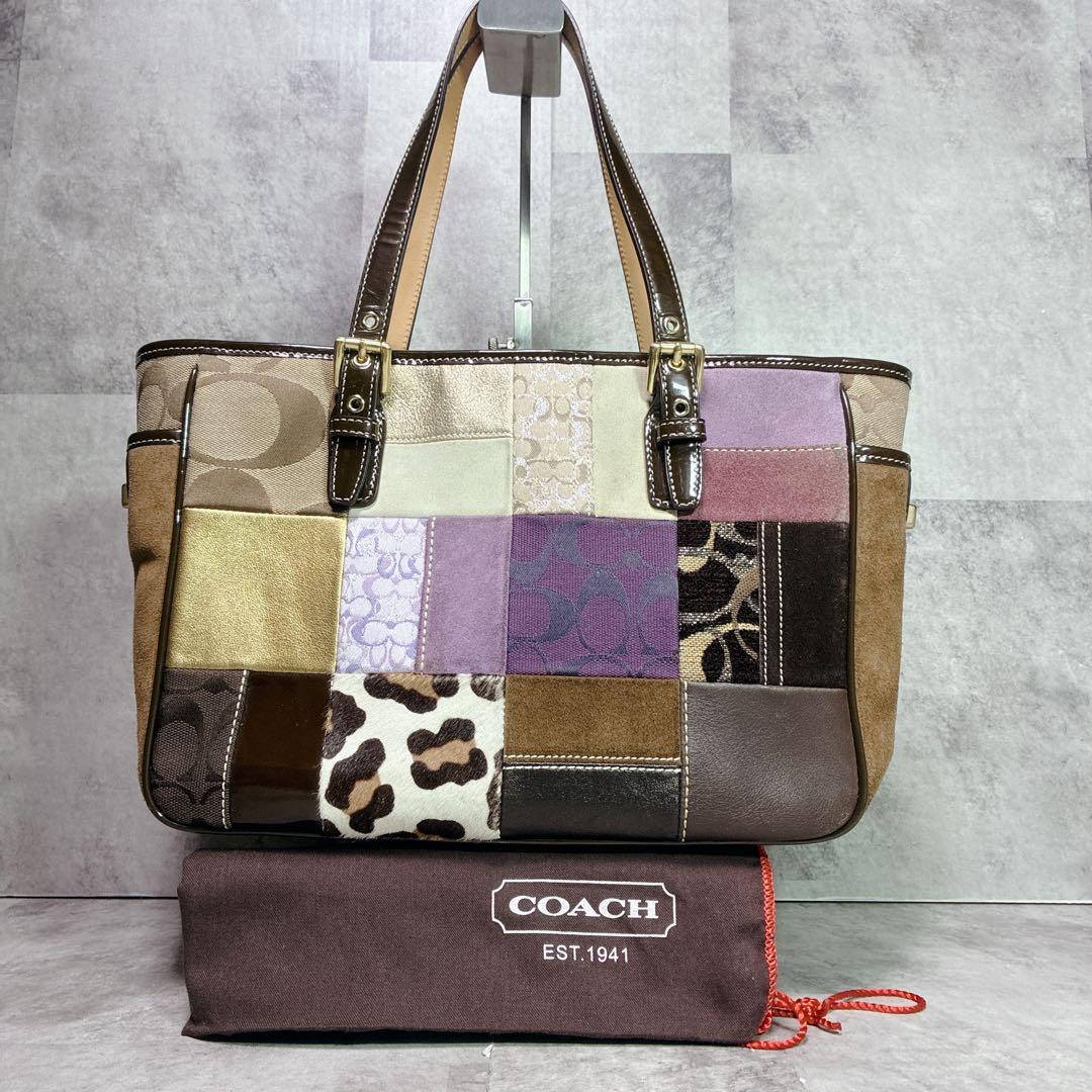 バッグ OLD COACH PATCHWORK BAG SHIGNATURE