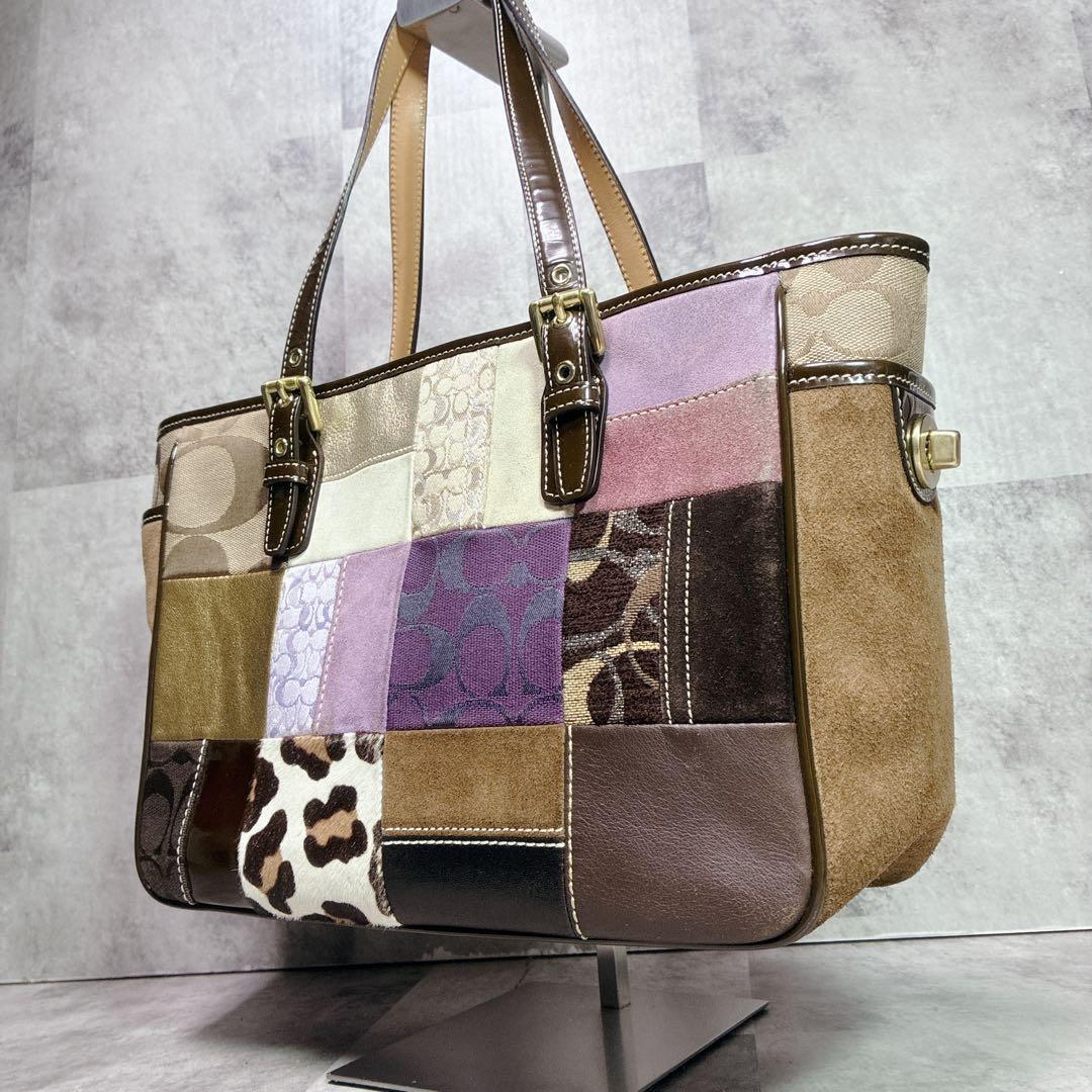 バッグ OLD COACH PATCHWORK BAG SHIGNATURE