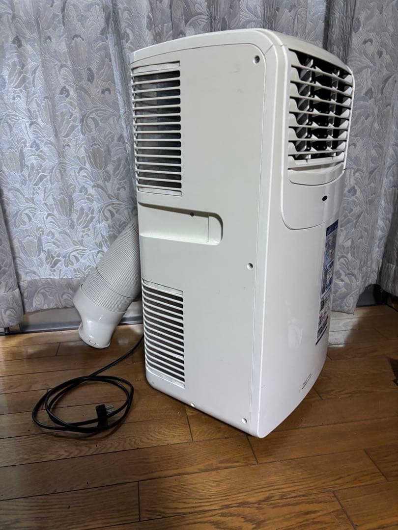 NAKATOMI移動式エアコンリモコン付き通電OK 白 移動楽く 熱中症対策に