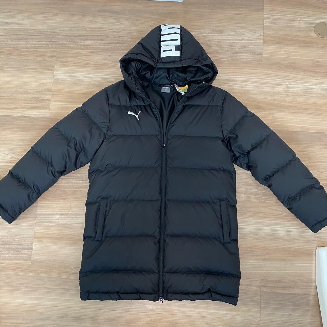 PUMA ミッドダウンコート メンズ 黒 ベンチコート