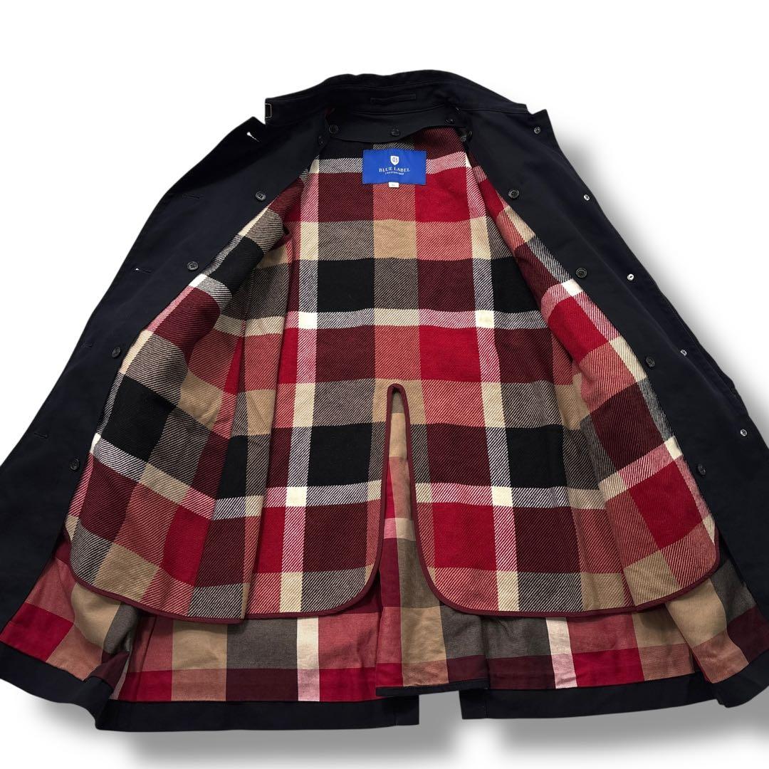 美品】ブルーレーベルクレストブリッジ　トレンチコート　ライナー　チェック　ベルト