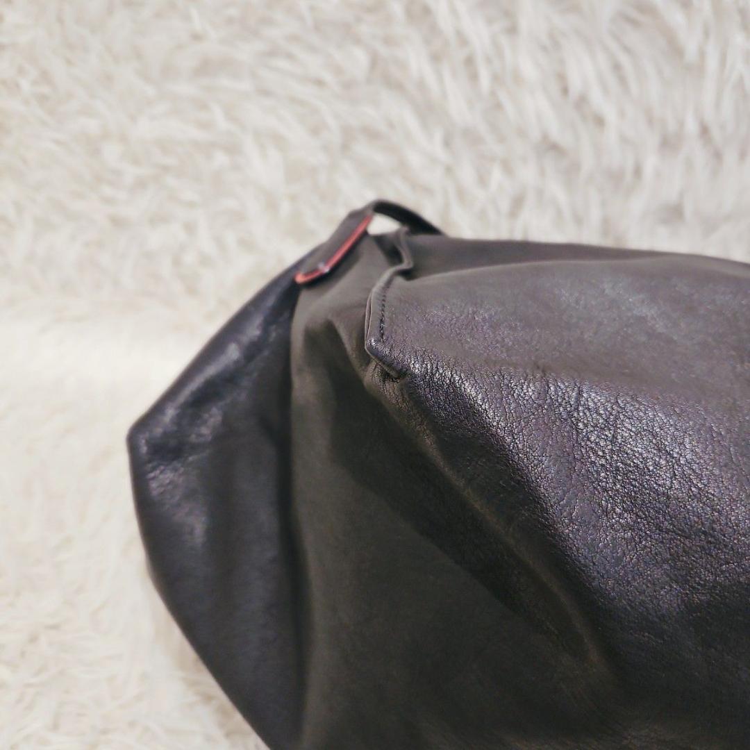 美品 Kawa kawa カワカワ レザーショルダー バッグ シルバーリング金具