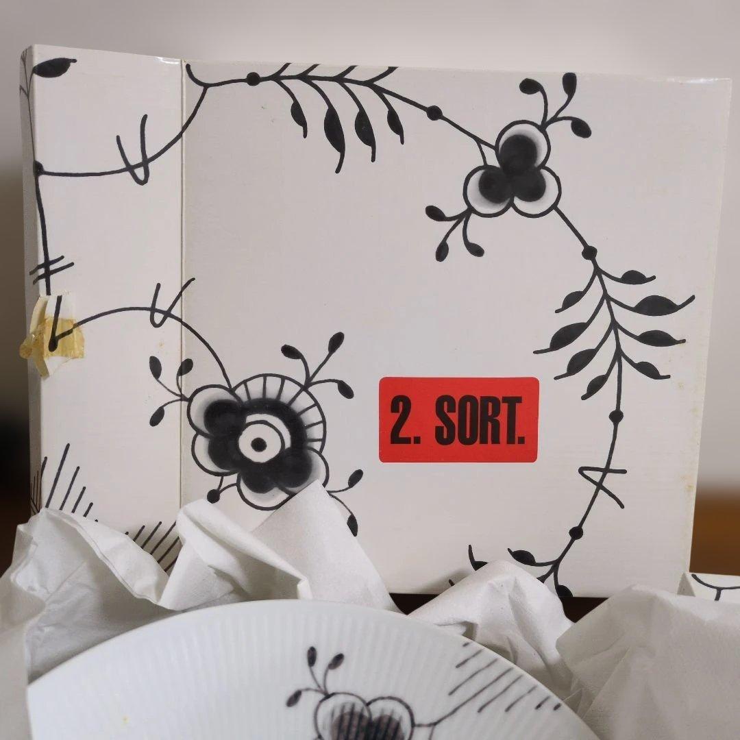 ロイヤルコペンハーゲン　ブラックフルーテッド　未使用　2枚　やや訳あり