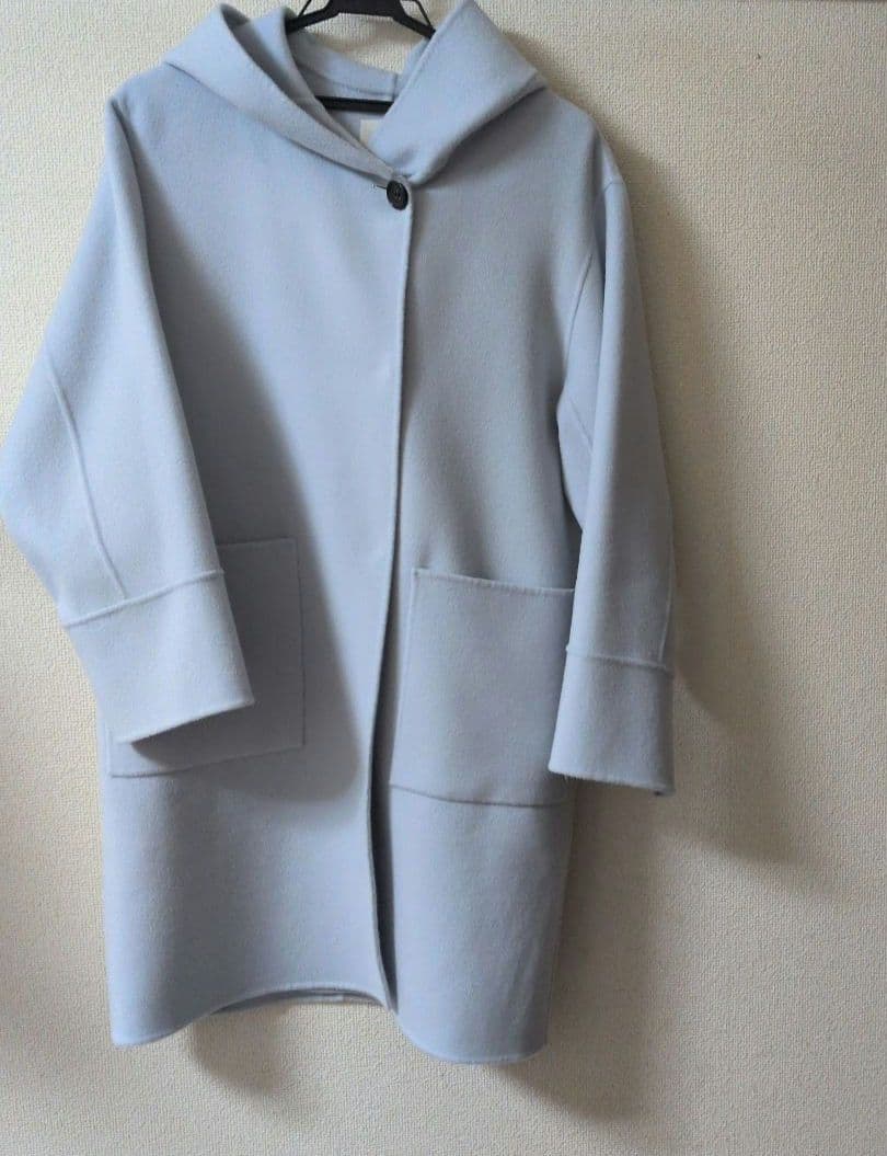 美品♪IENAイエナウールリバーダブルフェイスフードコート