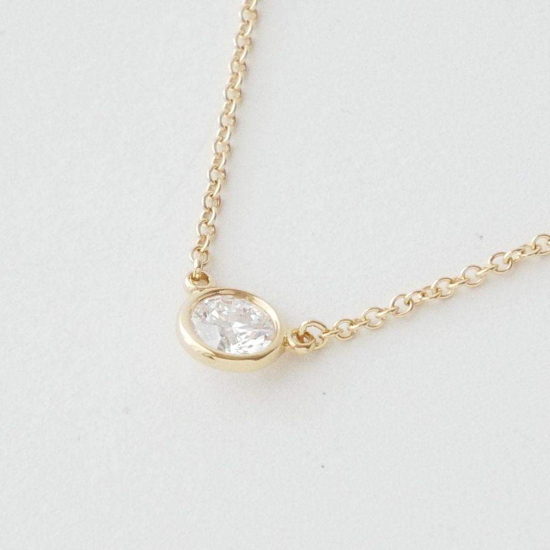 美品【ティファニー】K18YG バイザヤード　ダイヤ　0.31ct ネックレス