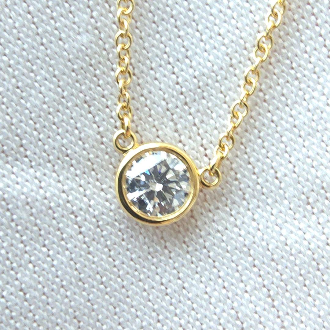 美品【ティファニー】K18YG バイザヤード　ダイヤ　0.31ct ネックレス