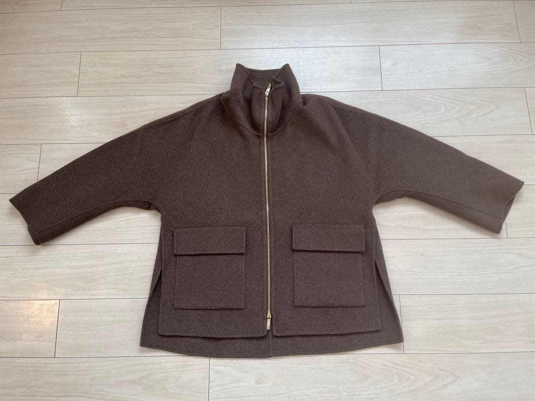 NOBLE ノーブル　リバー　ジップ　コート　ブルゾン　36 ブラウン