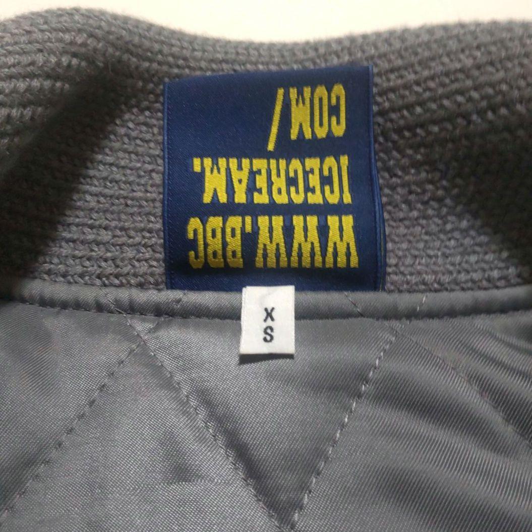 アイスクリーム 襟付きスタジャン ブランド ロゴ モンロー ワッペン ジャケット