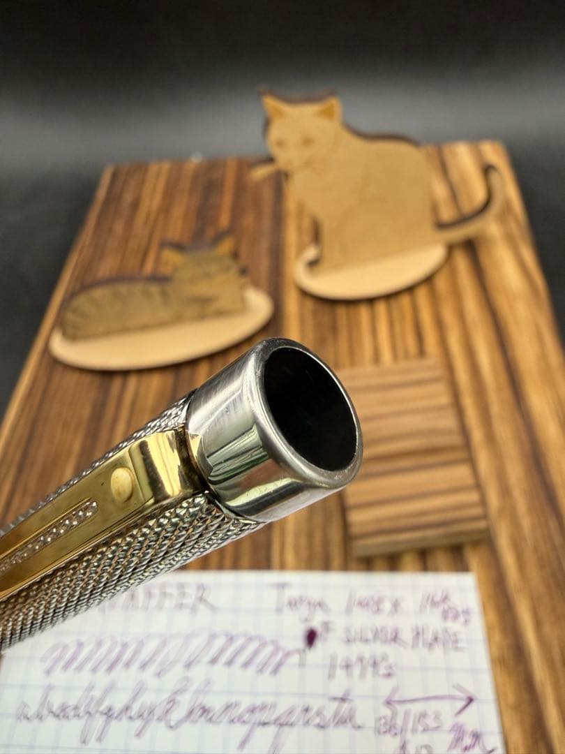 SHEAFFER 万年筆 タルガ 1008X バーレイ シルバープレート 14K