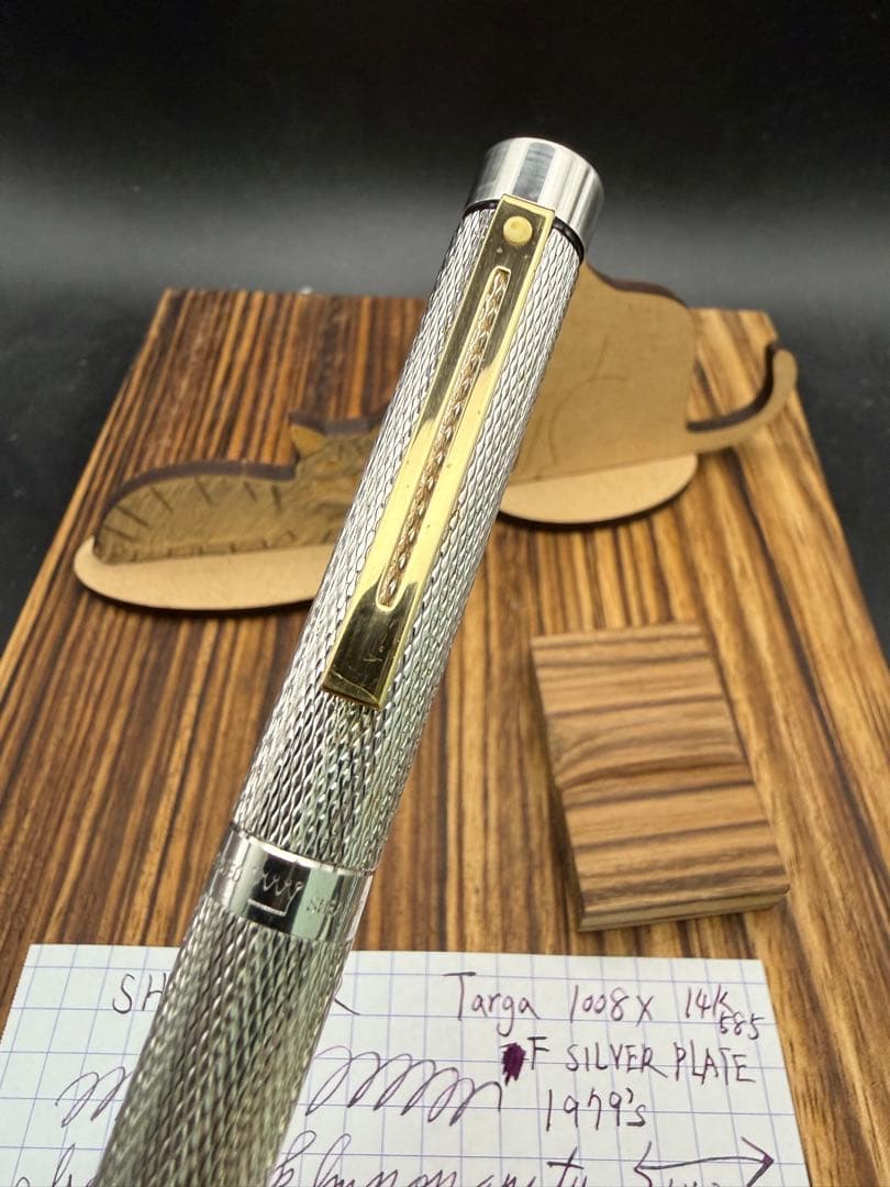 SHEAFFER 万年筆 タルガ 1008X バーレイ シルバープレート 14K