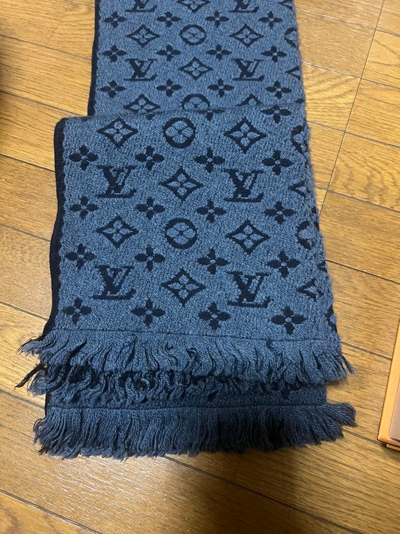 ルイヴィトン マフラー クラッシック ブルーマリーヌ モノグラム