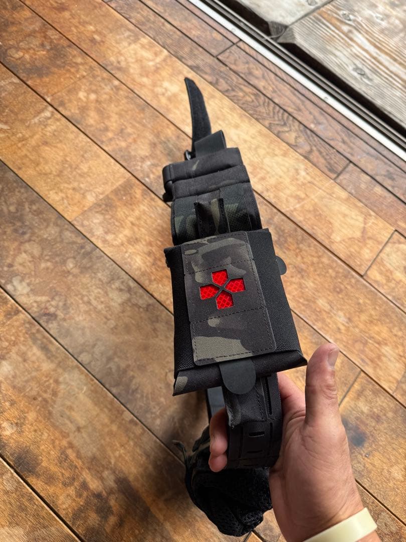 タクティカルベルト/戦術ベルト ブラック/迷彩 モジュラー