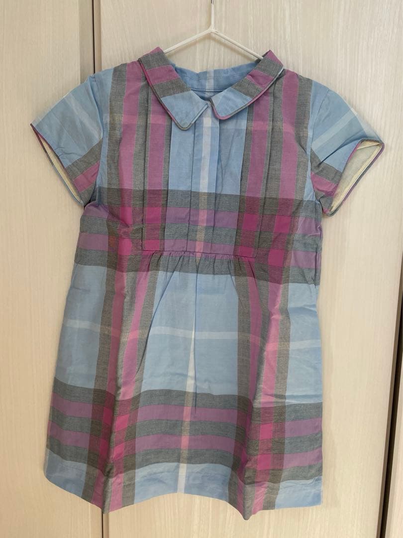 Burberry ブルーチェックワンピース3y=100㎝