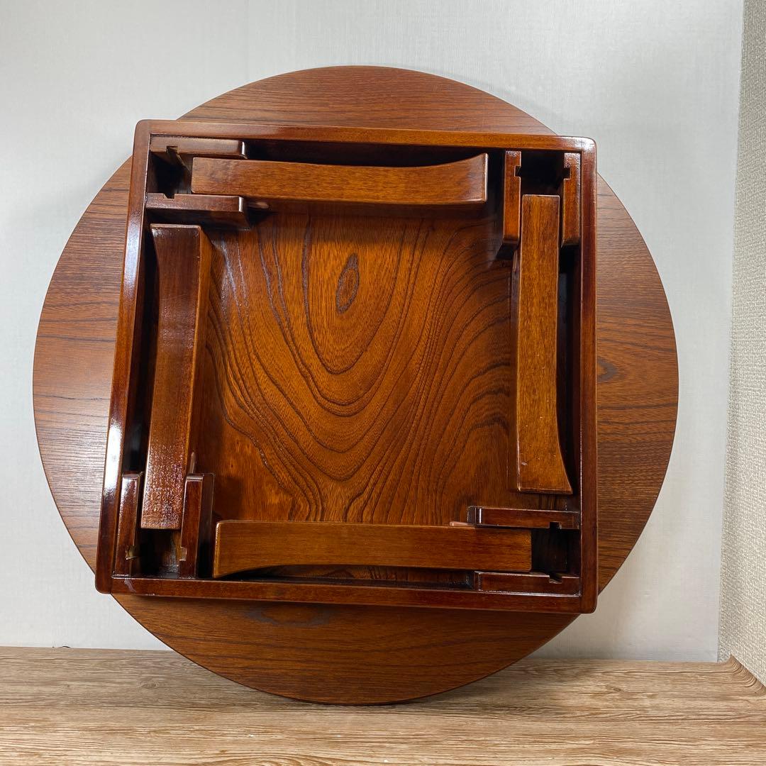 丸型折脚座卓 ちゃぶ台 円卓(美品)