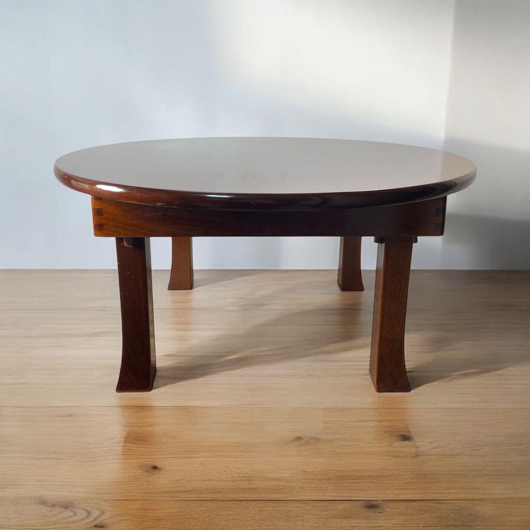 丸型折脚座卓 ちゃぶ台 円卓(美品)