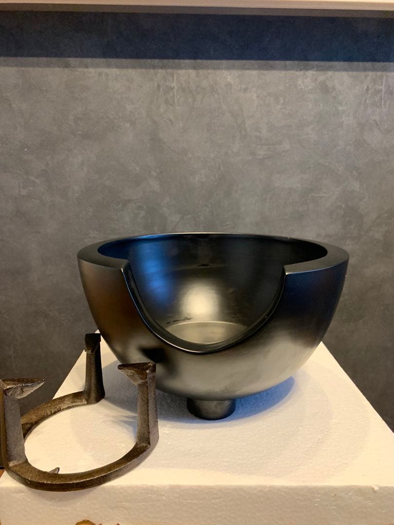 未使用品　茶道具　風炉　黒塗り