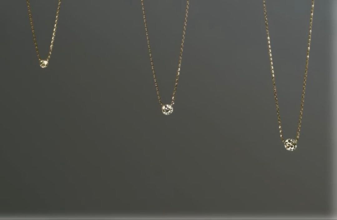 最終値下☆新品☆ageteネックレスK18ダイヤモンドネックレス0.3ct