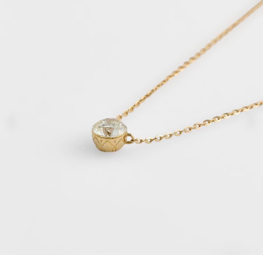 最終値下☆新品☆ageteネックレスK18ダイヤモンドネックレス0.3ct