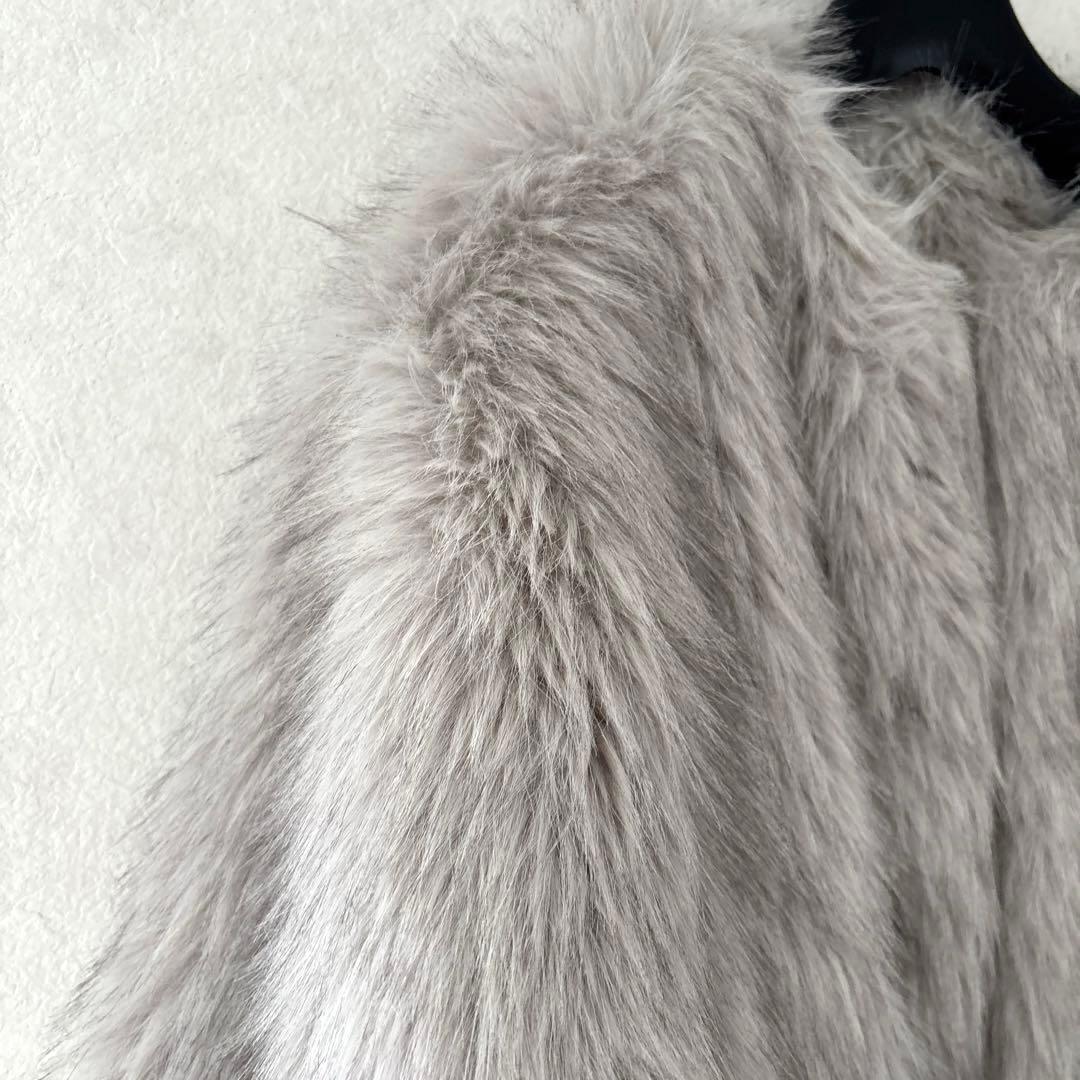 DIANTE PREMIUM ECO FUR JACKET グレー系 FREE