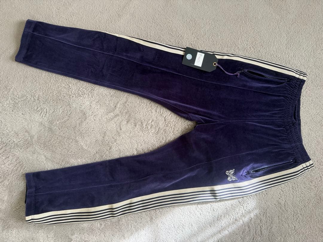 Needles ニードルス ベロア トラックパンツ パープル S タグ付き 美品