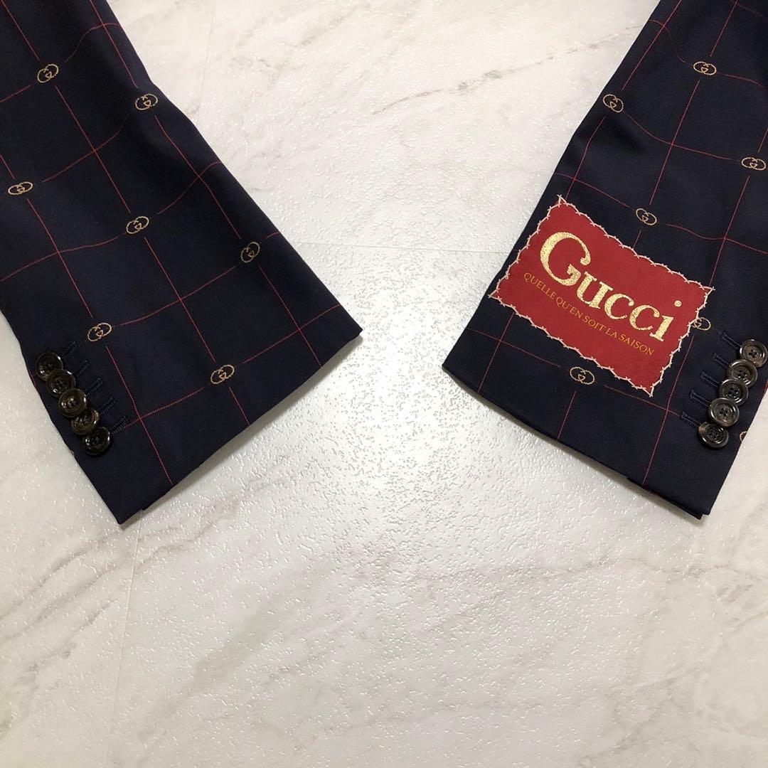 現行✨GUCCI グッチ インターロッキングGG チェックジャガード スーツ