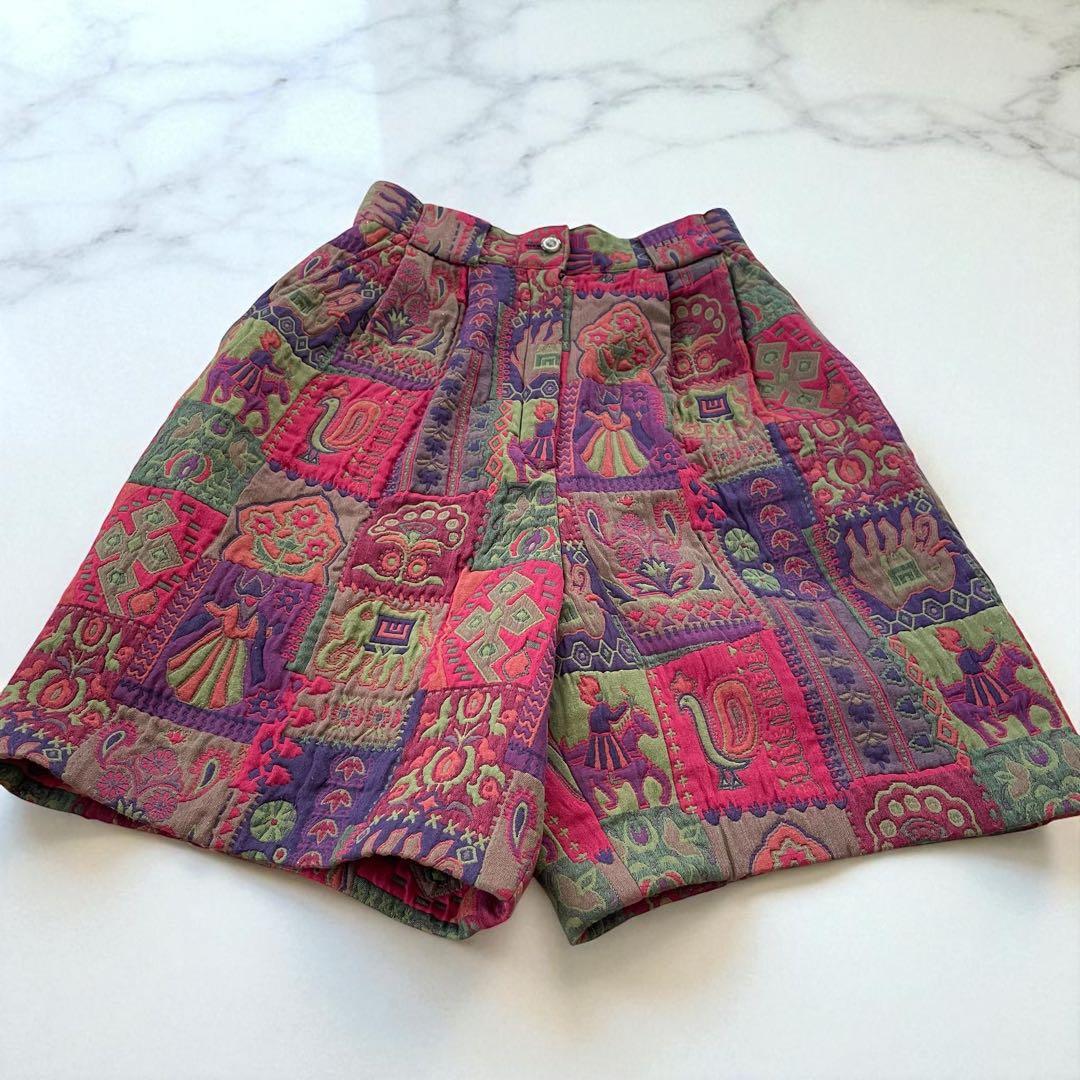 KENZO ケンゾー ヴィンテージ ショートパンツ 総柄 ジャガード