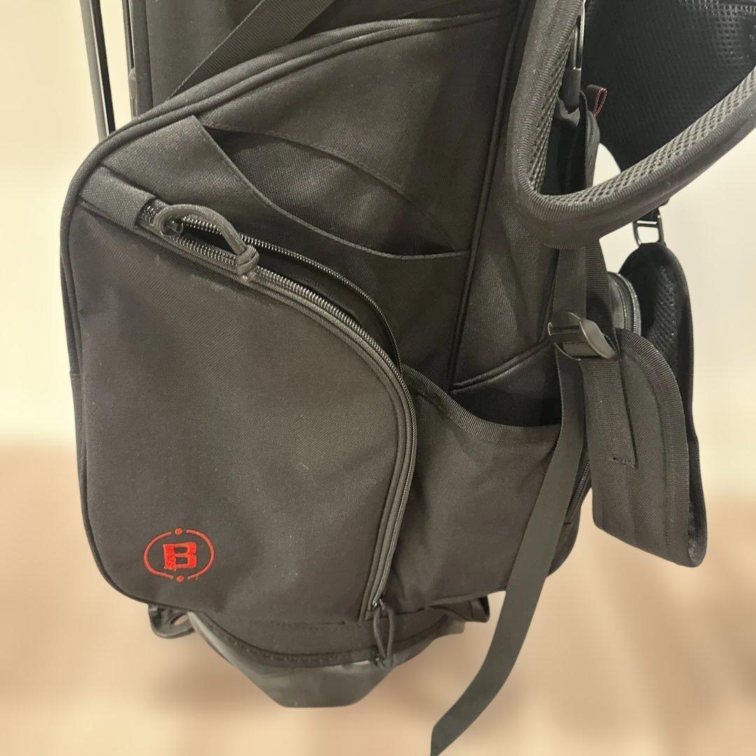 超美品　BRIEFING ゴルフバッグ 黒 スタンド付き