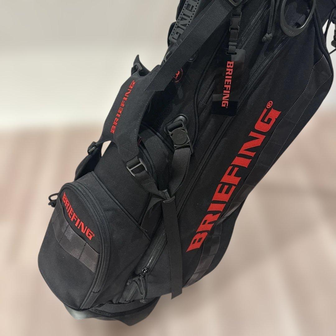 超美品　BRIEFING ゴルフバッグ 黒 スタンド付き