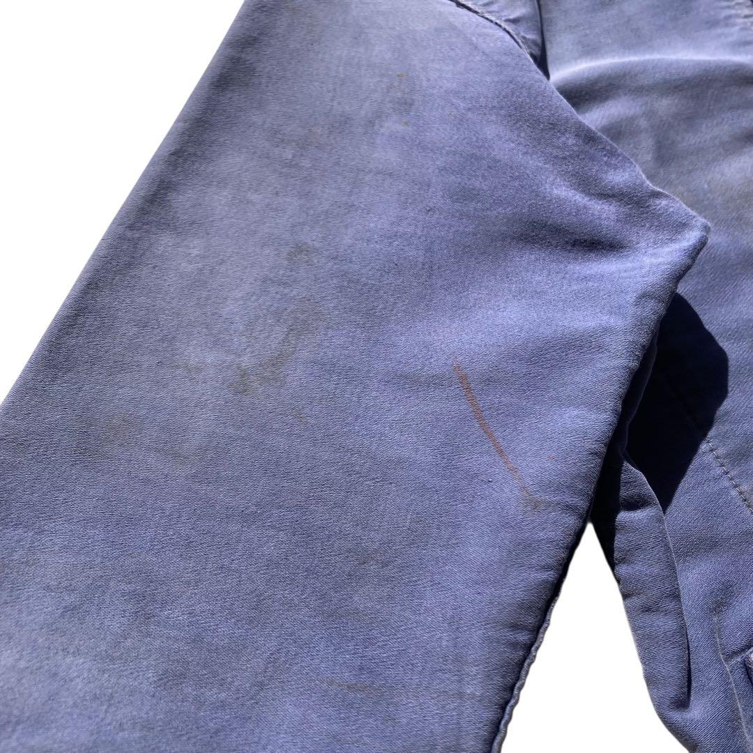 50s フレンチ ヴィンテージ Vポケ モールスキンジャケット ユーロ ボロ古着