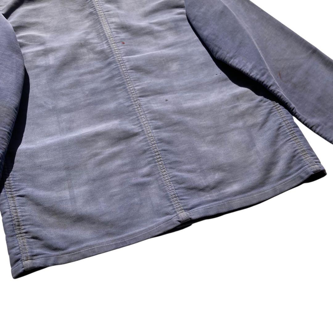 50s フレンチ ヴィンテージ Vポケ モールスキンジャケット ユーロ ボロ古着