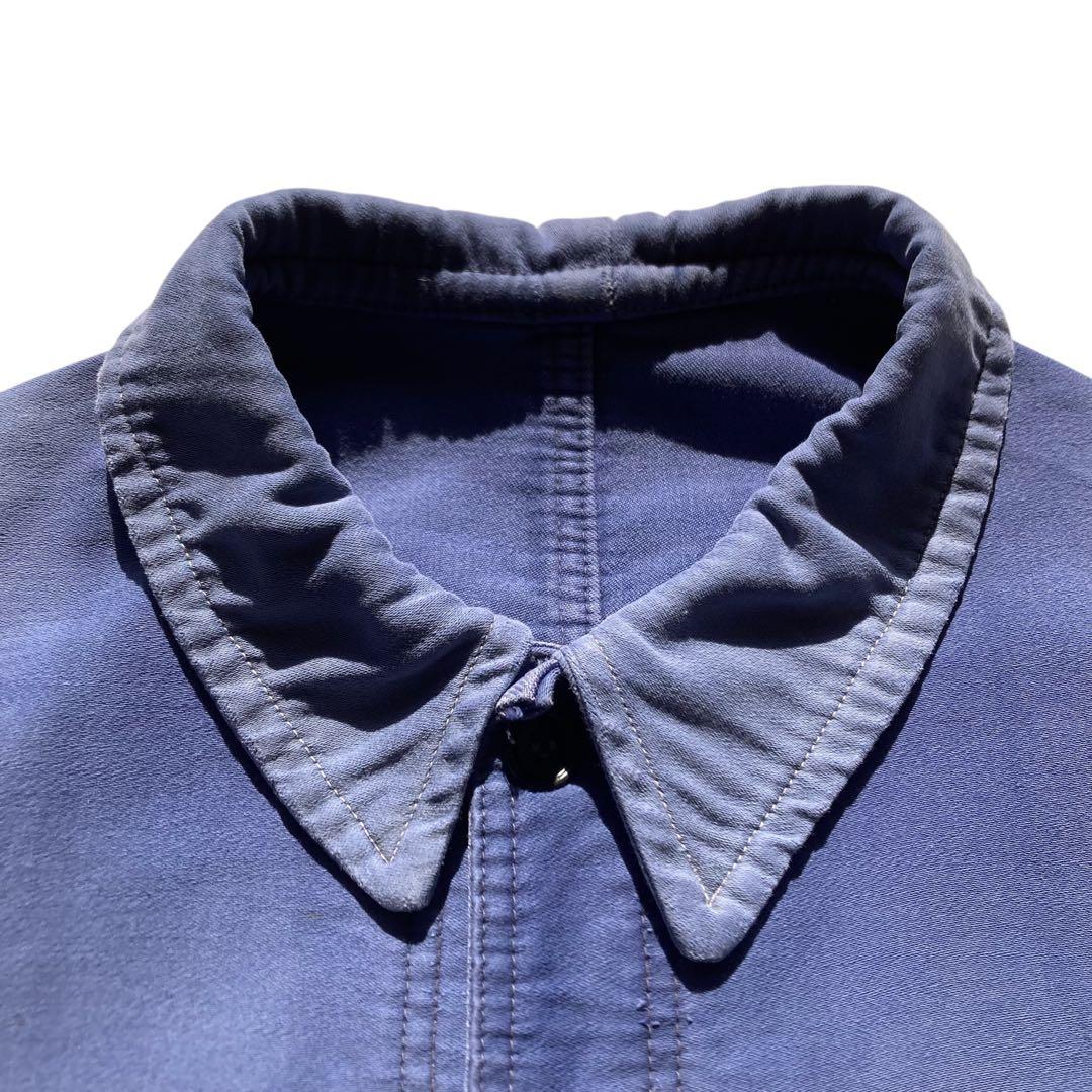 50s フレンチ ヴィンテージ Vポケ モールスキンジャケット ユーロ ボロ古着