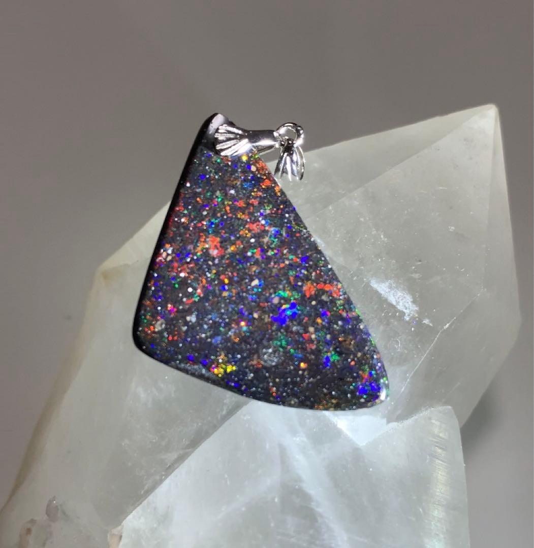 ★ジャスパー★ ★激レア★ ブラックマトリックスオパール　ペンダントトップ