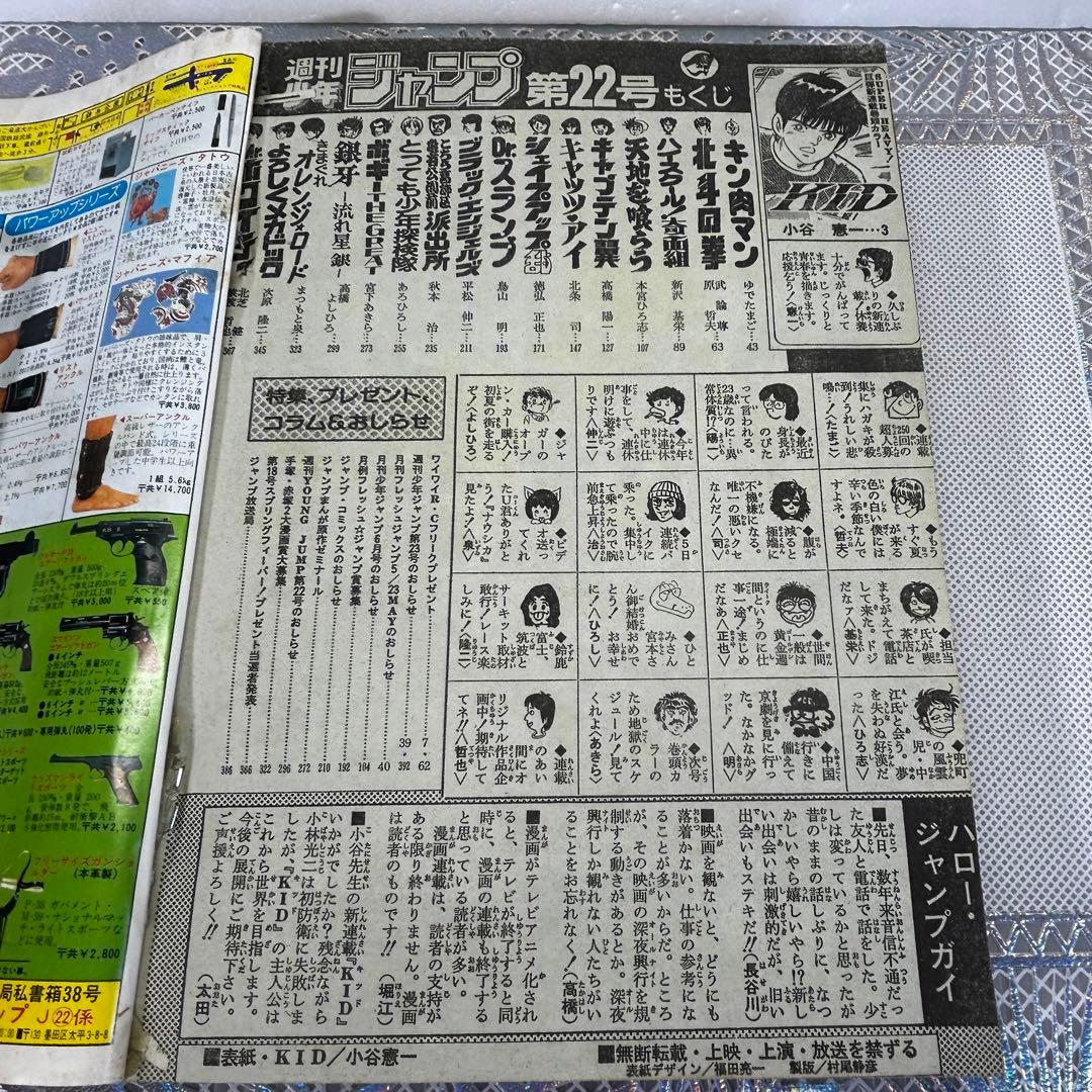 週刊少年ジャンプ 1984年5月14日　小谷憲一　KID キャプテン翼　奇面組