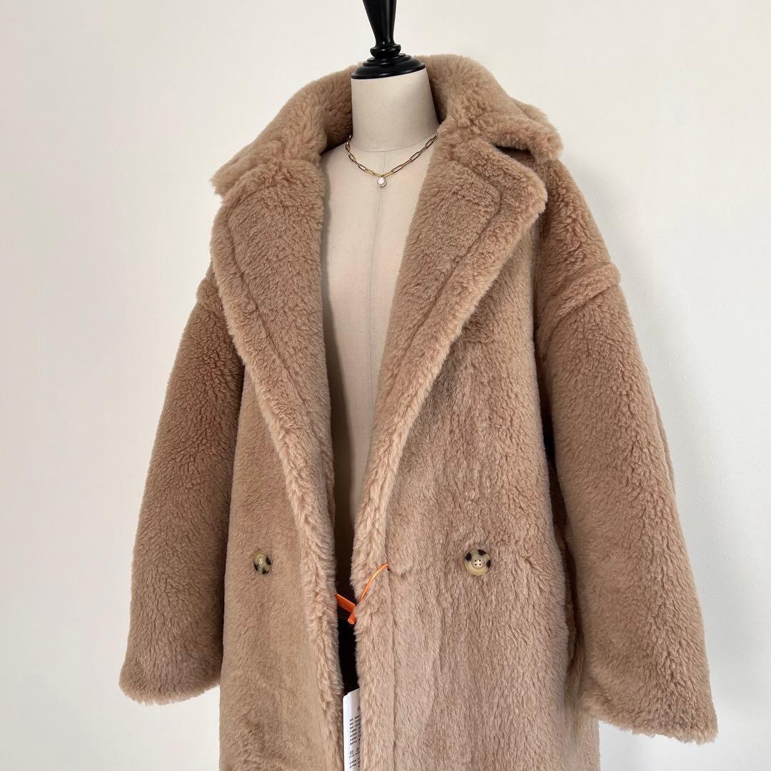 新型最新作❗️ベアロングコート テディコート ミルクティーベージュ