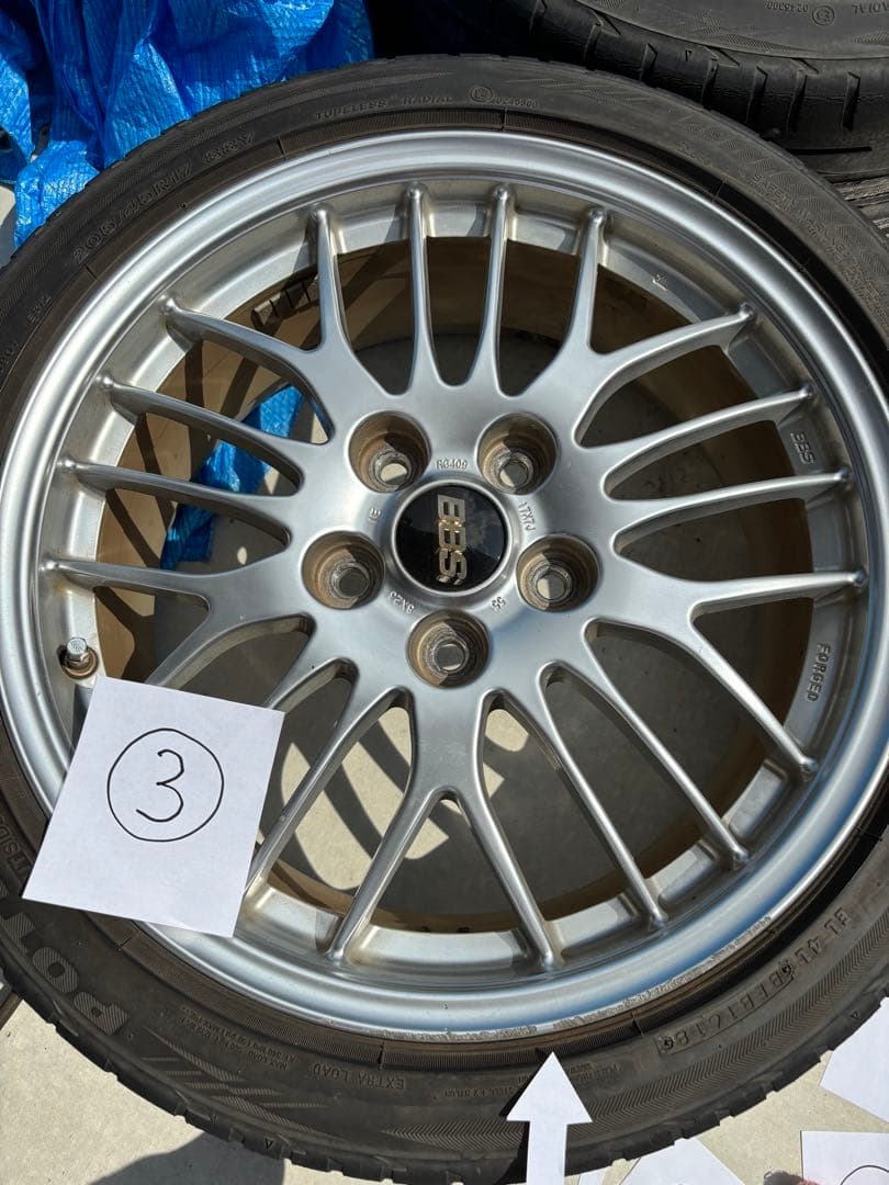 BBS 17インチホイール　1本づつの出品　4本一緒に購入下さい。③