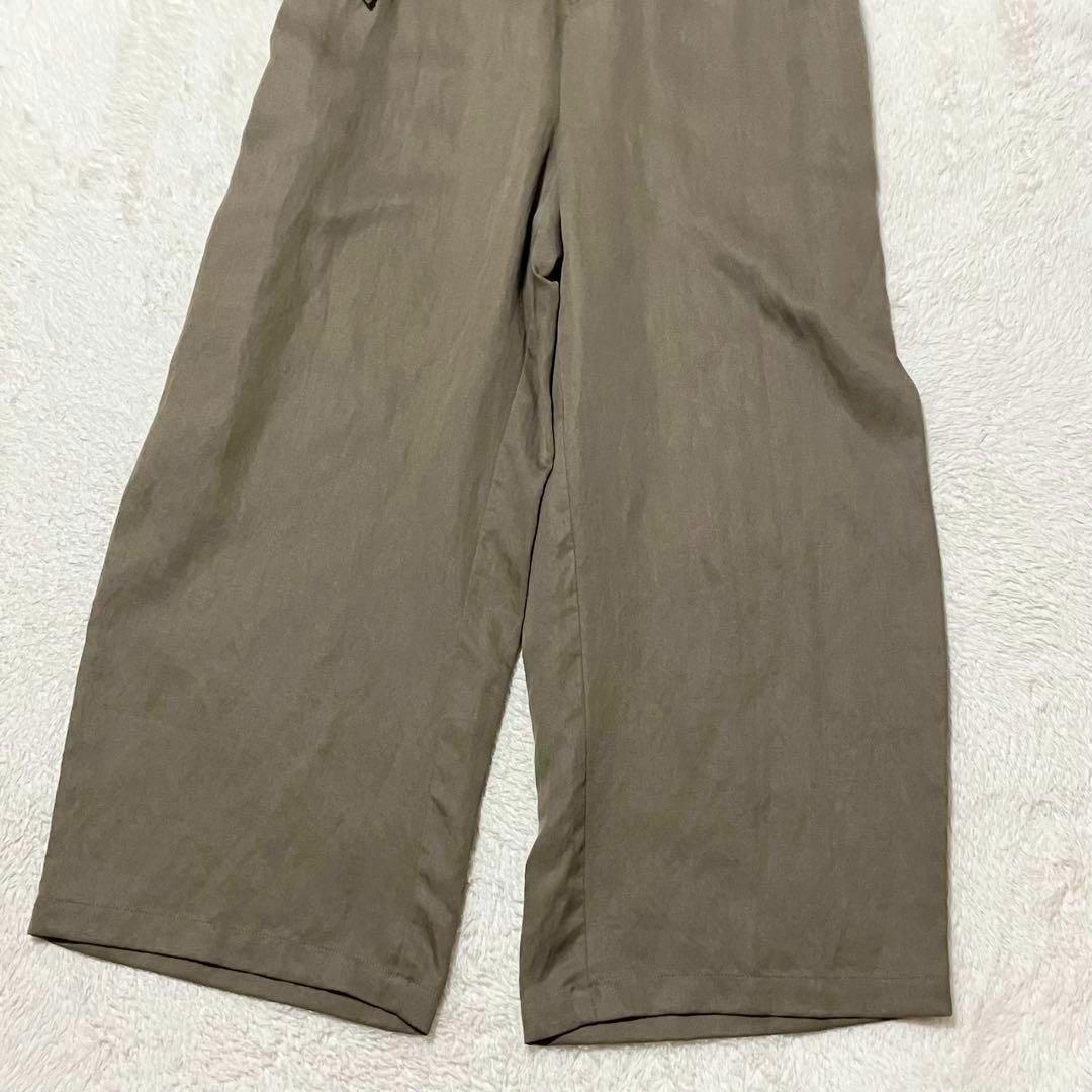 未使用級 FRAMeWORK 24年 リネン混 オールインワン シャツ 38 紐