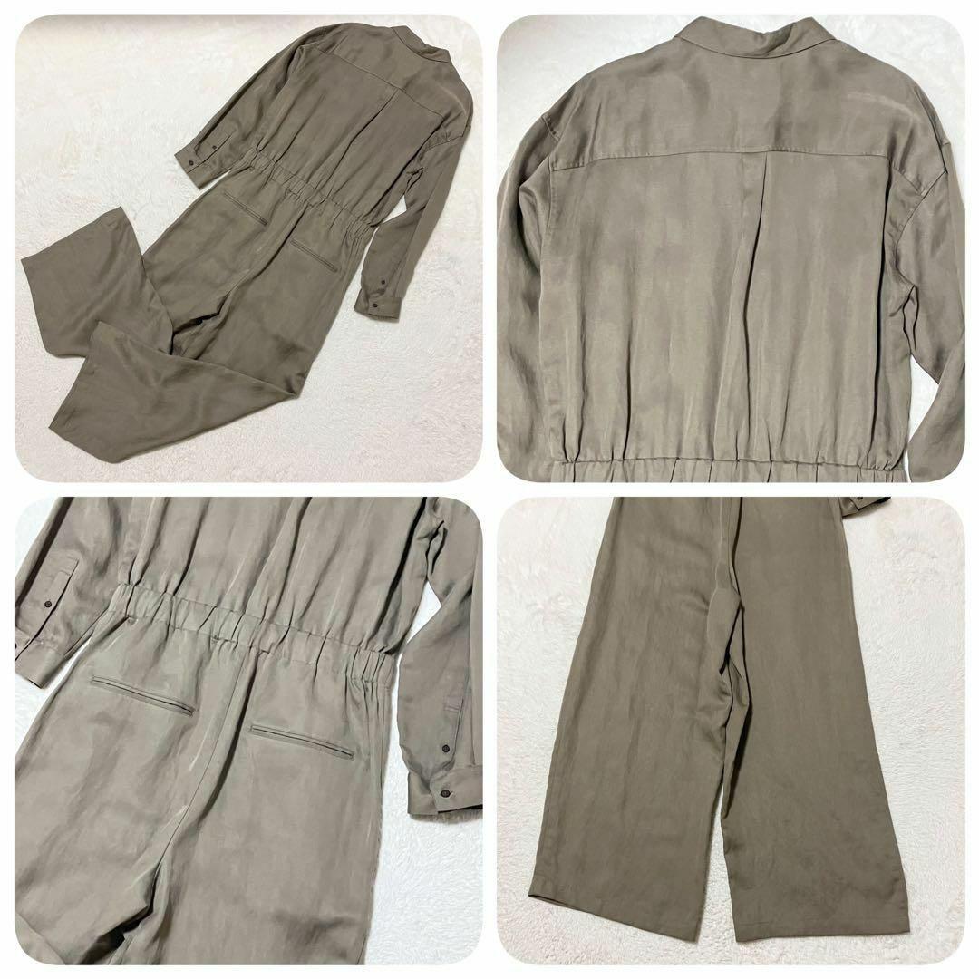 未使用級 FRAMeWORK 24年 リネン混 オールインワン シャツ 38 紐