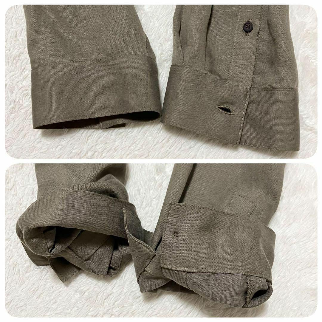 未使用級 FRAMeWORK 24年 リネン混 オールインワン シャツ 38 紐