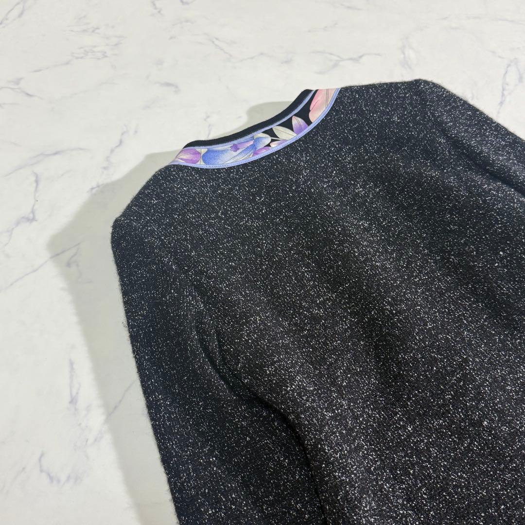 美品　LEONARD トリム　アルパカ　ウール　ノーカラーロングコート