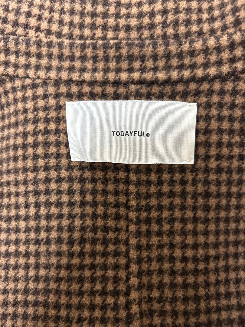 TODAYFUL チェック柄チェスターコート