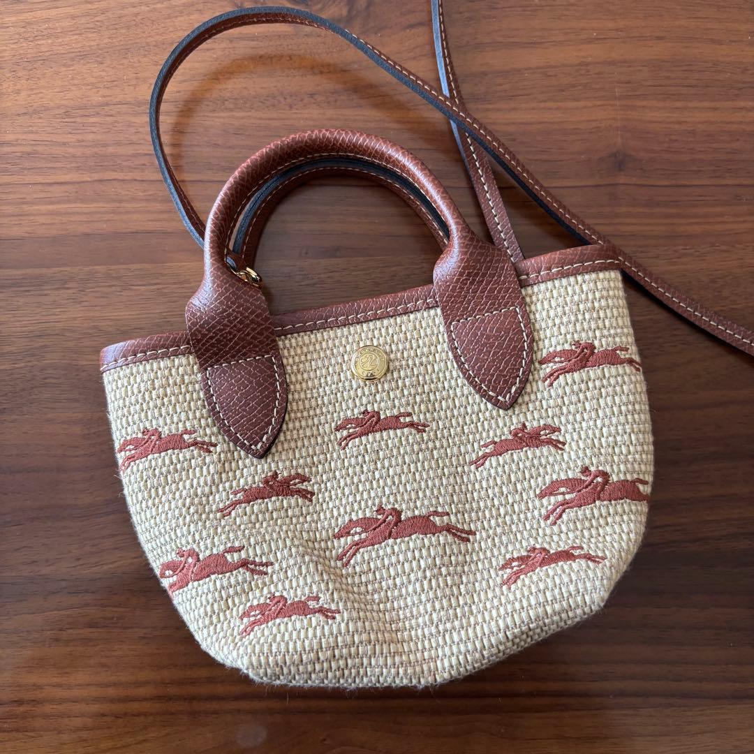 【新品】Longchamp ロンシャン ルパニエトップハンドルバッグ かごバッグ