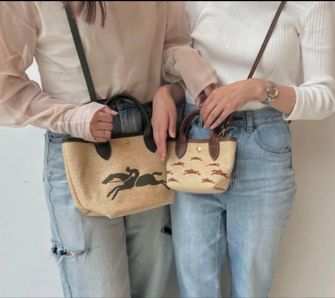 【新品】Longchamp ロンシャン ルパニエトップハンドルバッグ かごバッグ