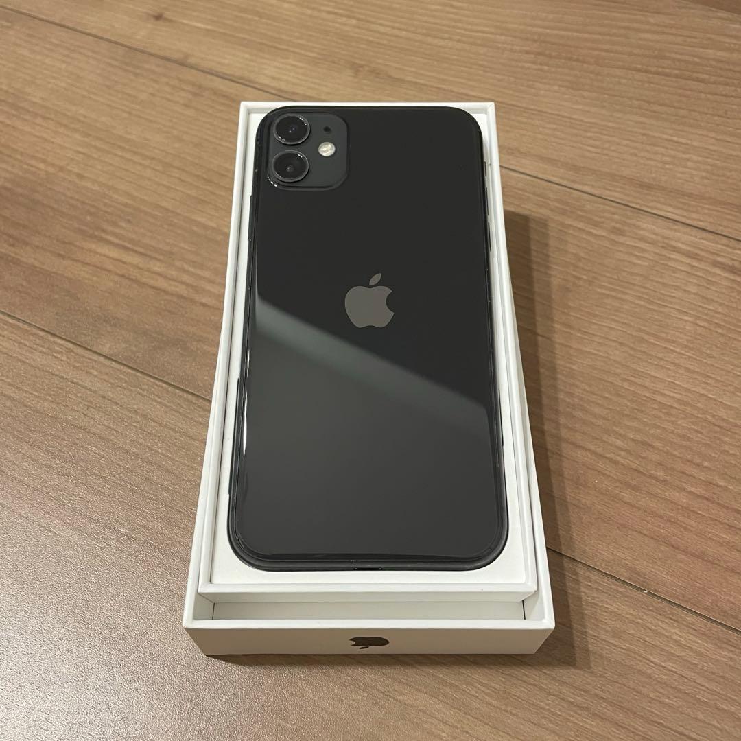 【箱有】iPhone 11 ブラック 128GB 76%