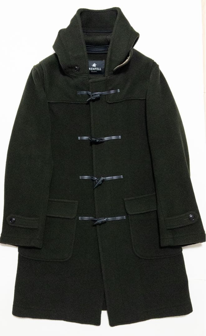 GRENFELL グレンフェル ダッフルコート 38 グリーン イングランド製